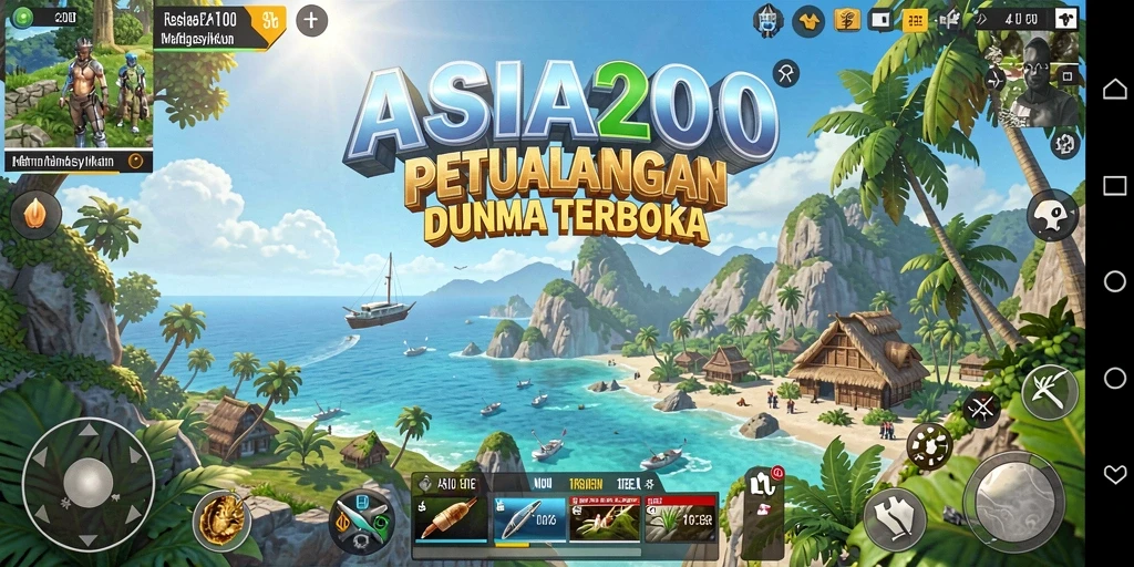 Tangkapan layar menunjukkan eksplorasi mendalam dalam dunia ASIA200.