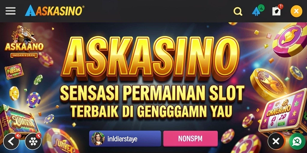 Tampilan menarik dari gameplay slot ASKASINO yang mendebarkan.