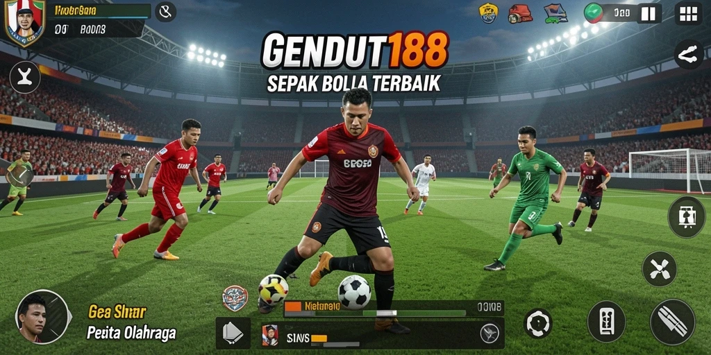 Tampilan menakjubkan dari gameplay sepak bola GENDUT188.