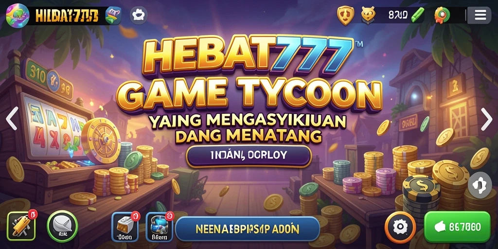Tampilan gameplay HEBAT777 yang menarik dengan berbagai pilihan strategi Tycoon.