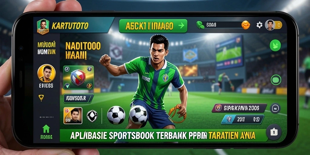 Tampilan gameplay aplikasi KARTUTOTO dengan fitur Sportsbook yang interaktif.