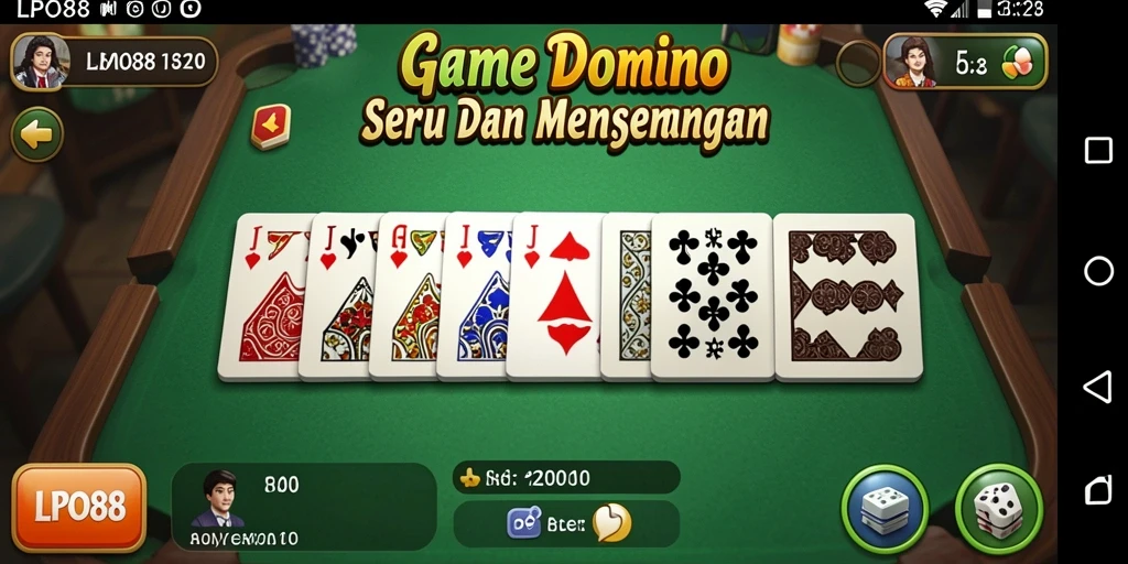 Tampilan gameplay Domino yang seru dan mengasyikkan