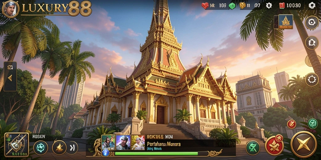Screenshot menampilkan gameplay intens dari LUXURY88 dalam aksi Tower Defense.