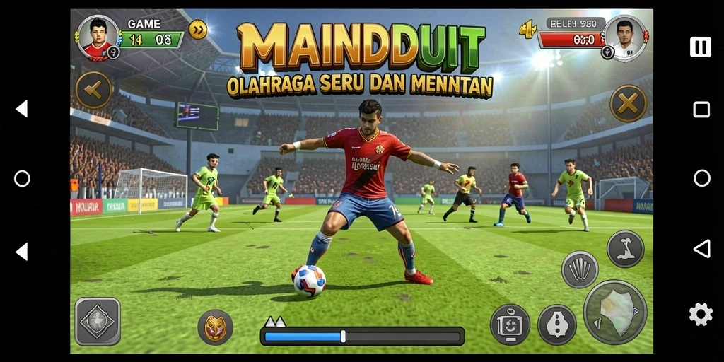 Tampilan gameplay menarik dari MAINDUIT saat bertanding di lapangan.