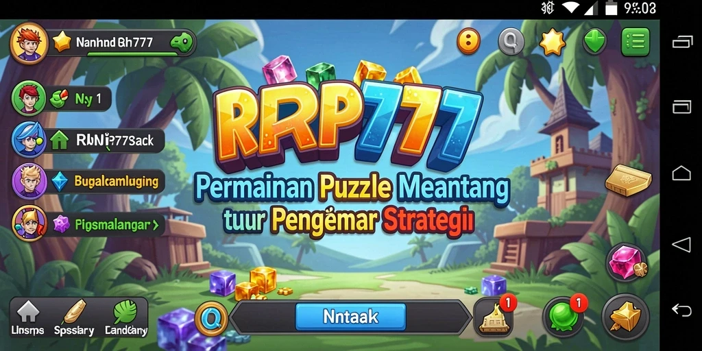Screenshot gameplay RPRP777 menampilkan tantangan puzzle yang menarik.