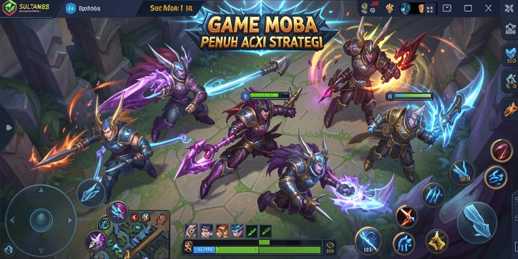 Screenshot gameplay SULTAN88 dengan aksi pertarungan seru di lapangan.