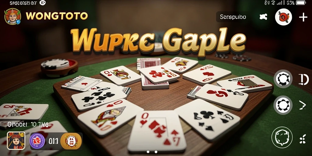 Screenshot WONGTOTO menunjukkan gameplay Gaple yang menyenangkan.