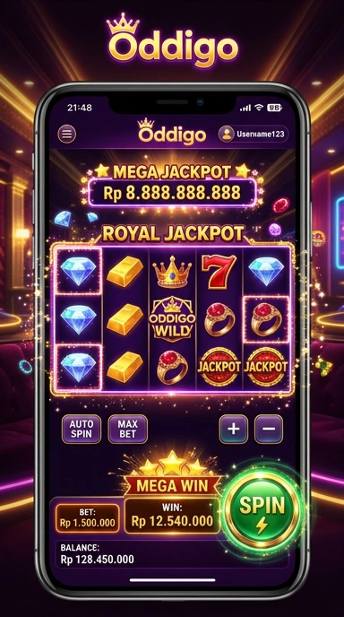 Screenshot halaman utama aplikasi oddigo.